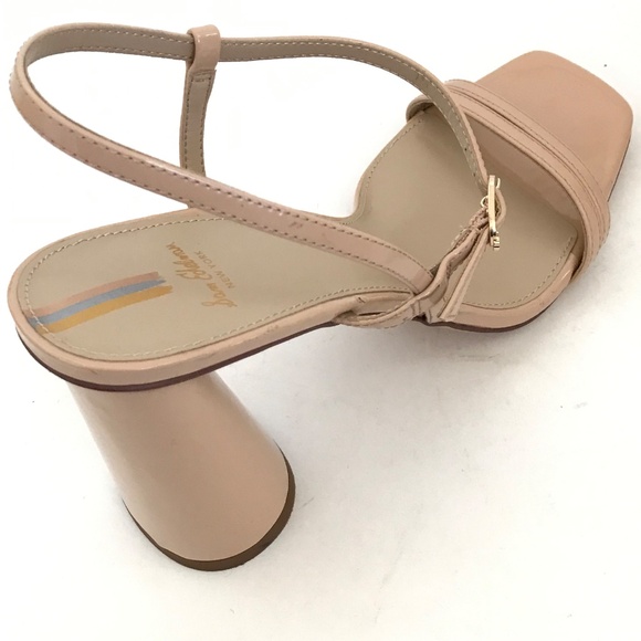 SAM EDELMAN Kit Heeled Sandal Slingback Block Heel Squared Open Toe Heels Size 9 - Picture 3 of 16